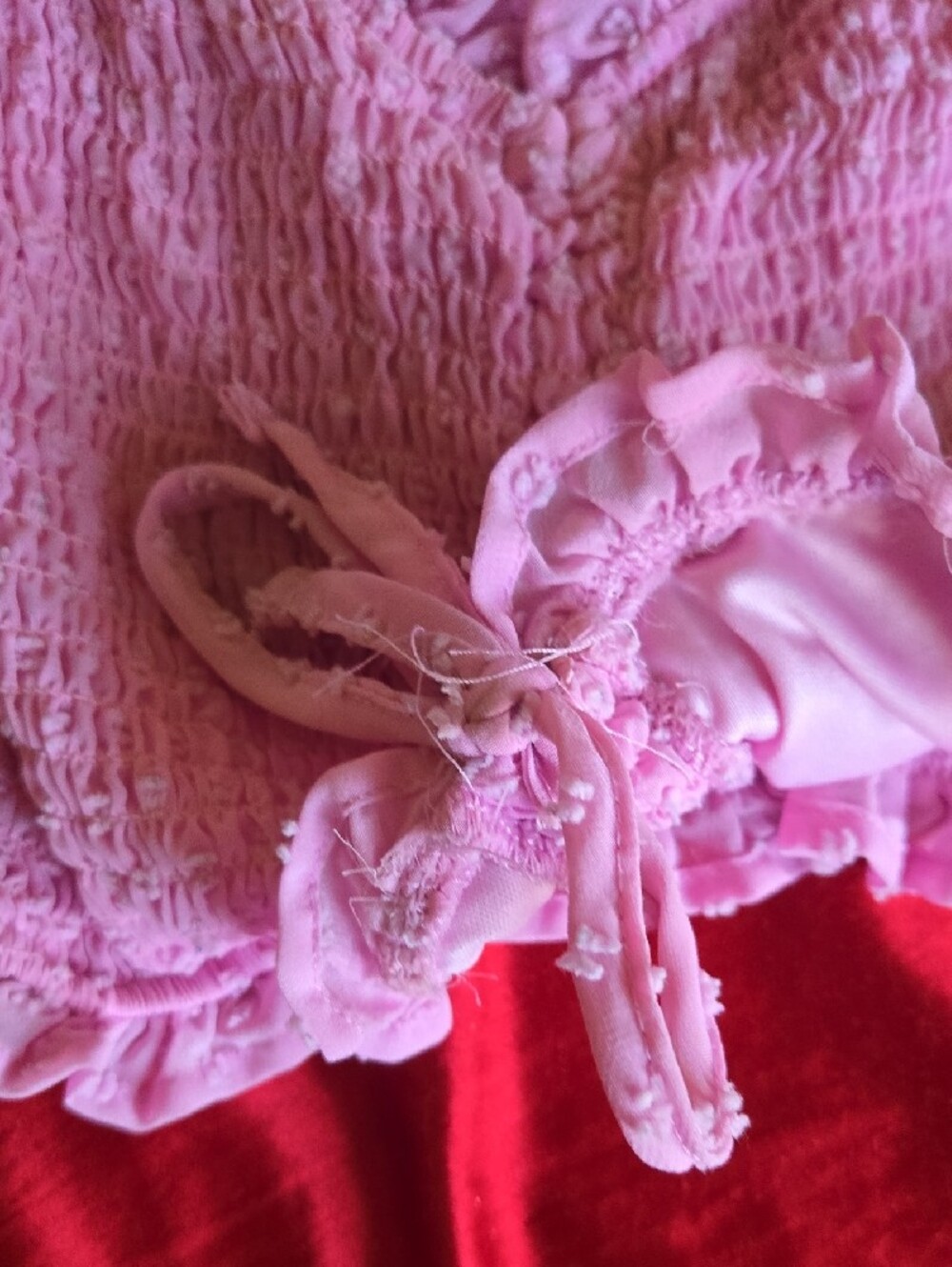 Rue21 Light Pink Smocked Ruffle Top - Picture 4 of 5